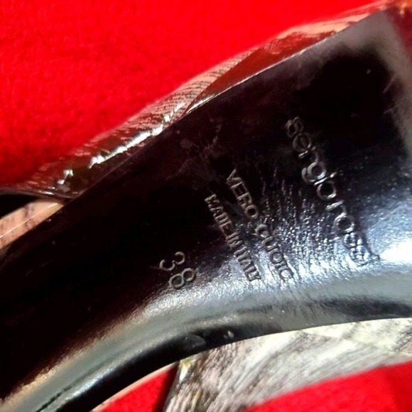 Sergio Rossi Peep Zebra Toes Heels 38 Made in Italy Dust Bag Included EUC - Picture 8 of 9